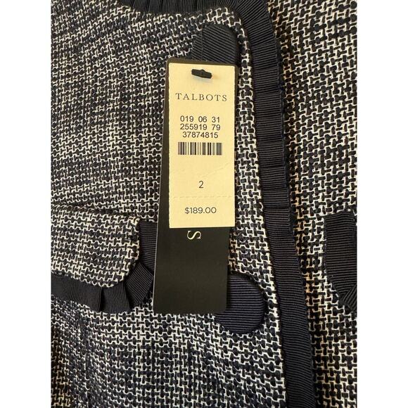 Talbots Two Tone Button Front Tweed‎ Blazer - Business Casual (NWT) - 2 - Picture 7 of 11